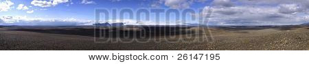 die große vulkanischen Landschaft rund um den Langjokull Gletscher in Island