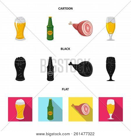 Vector Design Of Pub And Bar Sign. Set Of Pub And Interior Stock Vector Illustration.