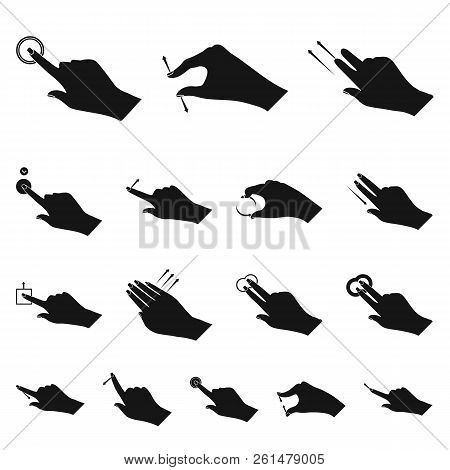 Vector Design Of Touchscreen And Hand Logo. Collection Of Touchscreen And Touch Stock Symbol For Web