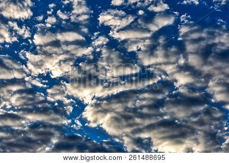Scattered Clouds At Sunrise Over The Desert Southwest