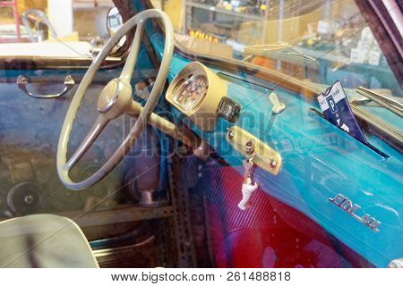 Montagnana, Italy August 27, 2018: Retro Car Fiat 600 1955 Release.