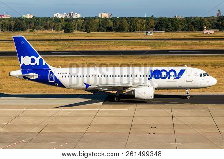 Berlin, Germany - September 7, 2018: Joon, Airbus A320-214 At Tegel Airport In Berlin.