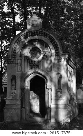 Old Crypt In Novodevichye Cemetery In Orthodox Voskresensky Novodevichy Convent In St.petersburg, Ru