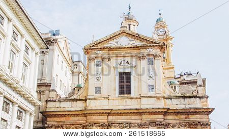 Chiesa Del Gesu In Piazza Matteotti In Genoa