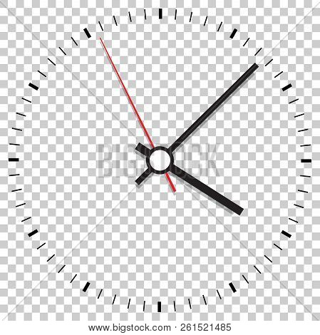 Clock Icon Vector Illustration. Office Clock On Isolated Backgro