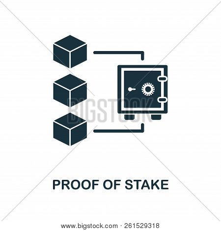 Proof Of Stake Icon. Monochrome Style Design From Blockchain Icon Collection. Ui And Ux. Pixel Perfe