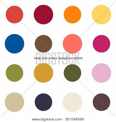 Trendy Color Scheme By Plain Color Rounds. Spring And Summer 2019