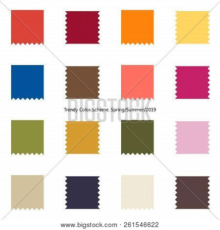Trendy Color Scheme By Plain Color Patches. Spring And Summer 2019