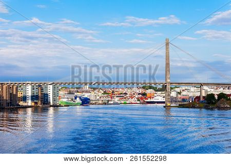 Stavanger City Bridge Or Stavanger Bybru Is A Cable Stayed Bridge In Stavanger City, Rogaland County