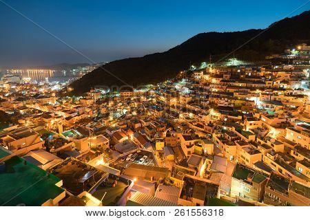 Gamcheon Culture Village Formed By Houses Built In Staircase-fashion On The Foothills Of A Coastal M