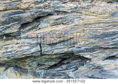 Surface Of Fieldstone Used On Exterior Of Historic Lime Kilm