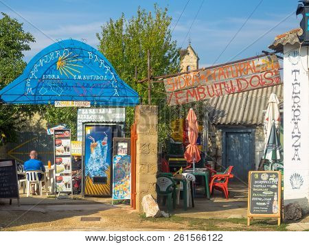 Bars Side By Side On The Camino - El Ganso, Castile And Leon, Spain, 24 September 2014