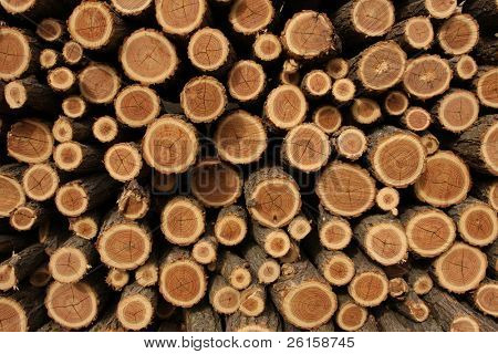 Stapel gehakte hout