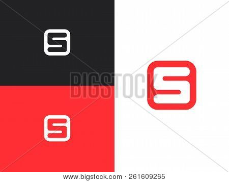 Initial Letters S In Square Rounded Shape