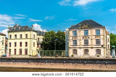 Typical French Buildings In Epinal, The Vosges Department Of France