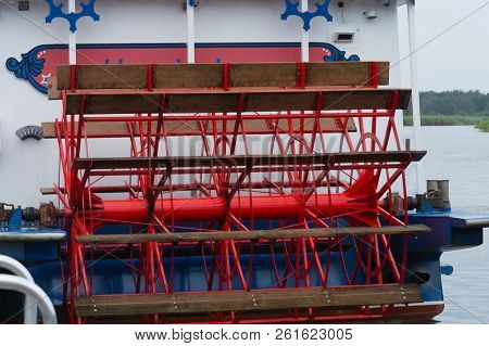 Historic Paddle Steamer In The Harbor Of Prerow Prerow, Strom, Fishland, Mecklenburg-vorpommern, Bal