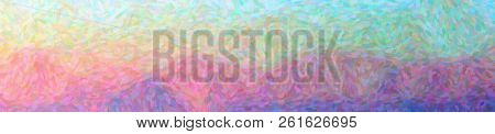 Illustration Of Creamy Purple And Yellow Impressionist Pointlilism Background, Abstract Paint
