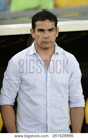 Rio, Brazil - October 04, 2018: Richer Paez Coach In Match Between Fluminense And Deportivo Cuenca B