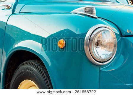 Montagnana, Italy August 27, 2018: Retro Car Fiat 600 1955 Release.