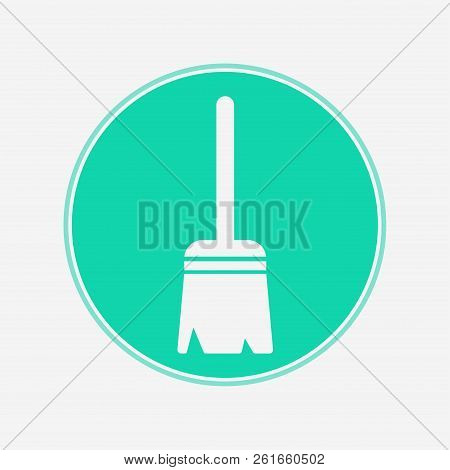 Broom Vector Icon. Filled Flat Sign For Mobile Concept And Web Design. Sweeping Broom Simple Solid I