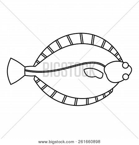 Flatfish Icon. Outline Illustration Of Flatfish Icon For Web