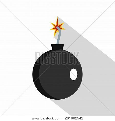 Cannonball Icon. Flat Illustration Of Cannonball Icon For Web