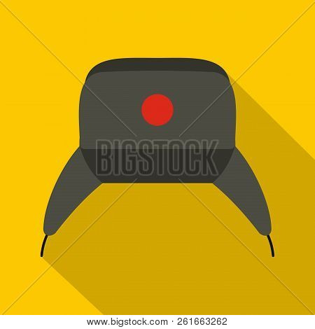 Earflap Hat Icon. Flat Illustration Of Earflap Hat Icon For Web