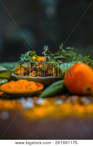Close Up Of India's Or Asia's Popular Pickle I.e. Indian Pickling Cucumber Pickle Or Indian Styled C