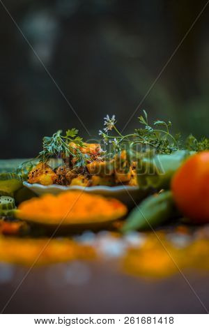 Close Up Of India's Or Asia's Popular Pickle I.e. Indian Pickling Cucumber Pickle Or Indian Styled C