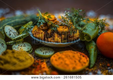 Close Up Of India's Or Asia's Popular Pickle I.e. Indian Pickling Cucumber Pickle Or Indian Styled C