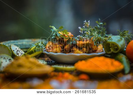 Close Up Of India's Or Asia's Popular Pickle I.e. Indian Pickling Cucumber Pickle Or Indian Styled C
