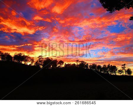 This Landscape Photo Was Taken At Sunrise On Mount Lawu Located In Indonesia In April 2017