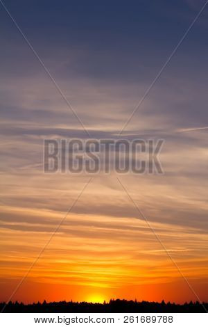 Bright Colorful Summer Evening Sunset Pattern Background