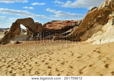 The Sahara Desert, Western White Desert, Gabel El Cristal, Cristal Mountain. Egypt. Africa. Natural 