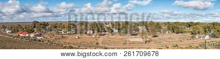Loxton, South Africa, August 7, 2018: An Aerial Panorama Of Loxton In The Northern Cape Province. Bu
