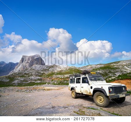 FUENTE DE, CANTABRIA, SPAIN - JUNE 1: Fuente De a place to reach the top of Picos de Europa mountains by cableway  on June 1, 2017 in Cantabria, Spain. 