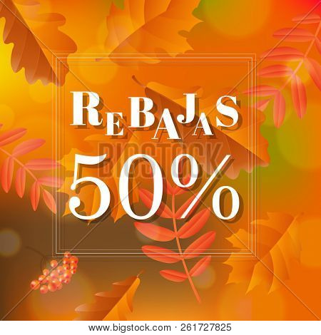 Autumn Rebajas (Sale) Orange Poster 