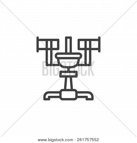 Telescope Outline Icon. Linear Style Sign For Mobile Concept And Web Design. Astronomical Observing 
