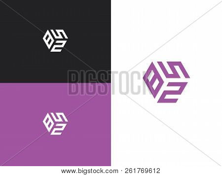 Combination Number, Stylish Vector Emblem For Design