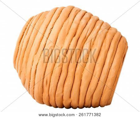 Unglazed Handmade Coiled Pottery Pot Made Of Red Clay Isolated On White Background. Teracota Vase. P