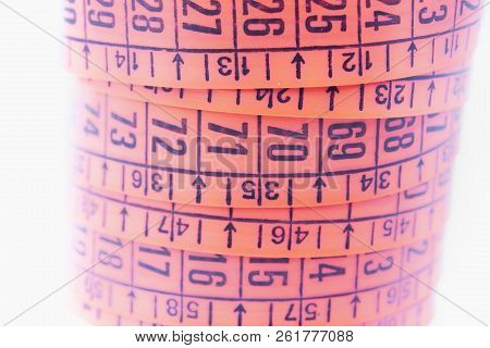 Rotation Of A Red Measure Tape