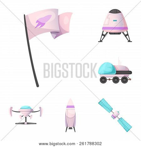 Isolated Object Of Mars And Space Symbol. Set Of Mars And Planet Vector Icon For Stock.