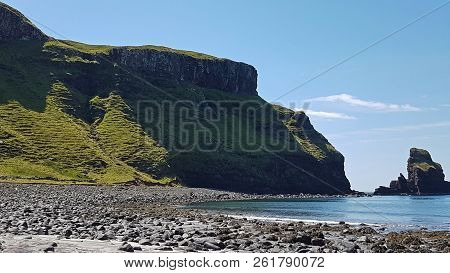 The  Talisker Beach Is Near The Village Of Carbost On The Isle Of Skye
