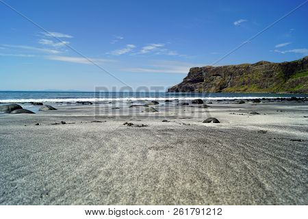 The  Talisker Beach Is Near The Village Of Carbost On The Isle Of Skye