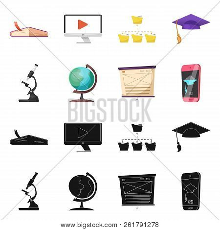 Vector Design Of Education And Learning Sign. Set Of Education And School Stock Vector Illustration.