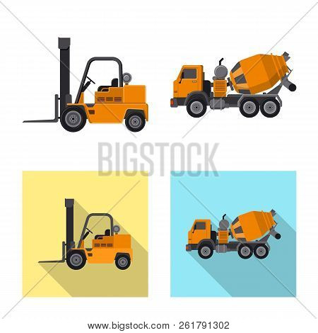Vector Illustration Of Build And Construction Sign. Set Of Build And Machinery Stock Vector Illustra