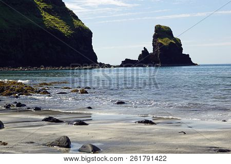 The  Talisker Beach Is Near The Village Of Carbost On The Isle Of Skye