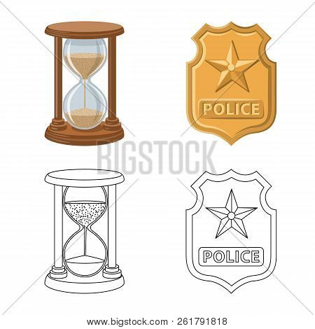 Vector Design Of Law And Lawyer Logo. Set Of Law And Justice Stock Symbol For Web.