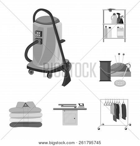 Isolated Object Of Laundry And Clean Icon. Collection Of Laundry And Clothes Vector Icon For Stock.