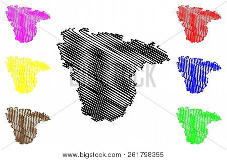 Voronezh Oblast (russia, Subjects Of The Russian Federation, Oblasts Of Russia) Map Vector Illustrat